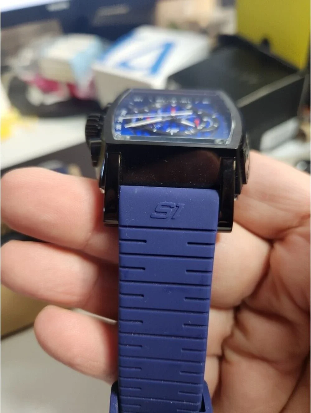 Invicta S1 Rally Men`s Deep Sea Blue  Carbon Fiber Dial Chrono, 48mm (48431)